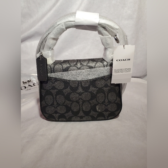 Coach Lysa Top Handle Bag In Signature Canvas - Picture 8 of 10